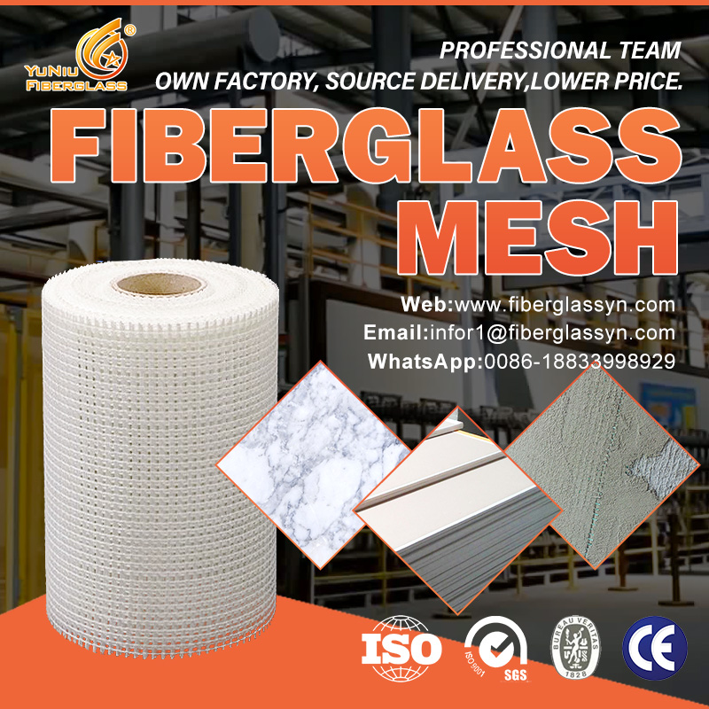 High quality low price 160gr 6*6 fiberglass mesh plaster for Waterproof membrane cloth 