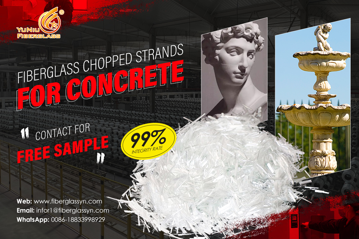 Best Quality And Low Price 10-13um fiberglass chopped strands for concrete 