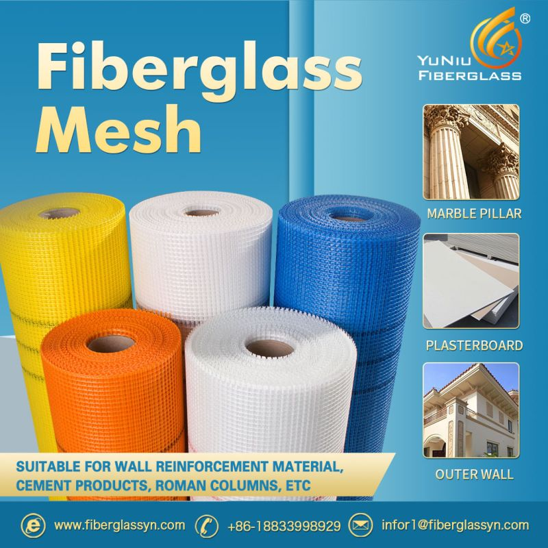 High Mechanical Strength 60gr 5*5 fiberglass mesh plaster for gypsum board
